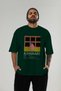 Kamikaze Cocktail Front Printed Green Oversize T-Shirt Men Women Cotton Crew Neck Tshirt - 5