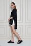 Women's Premium Bamboo Linen Fabric Long Sleeve Pearl Decorated Anti-Sweat Tunic-Blouse Black 3733368 - 6