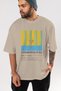 Cosmopolitan Cocktail Front Printed Beige Oversize T-Shirt Men Women Cotton Crew Neck Tshirt - 6