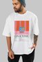 Gin Tonic Cocktail Pre-Printed White Oversize T-Shirt Men Women Cotton Crew Neck Tshirt - 7