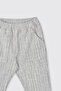 Baby Boy Elastic Pocket Detailed Knitted Blue Trousers - 3
