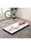 WHITE MEDICATED FOLDING PORTABLE 180 X 90 X 10CM KNITTED MATTRESS WITH BLACK BORDER - 3