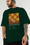 Screwdriver Cocktail Front Printed Green Oversize T-Shirt Men Women Cotton Crew Neck Tshirt - 3