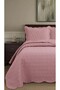 Honey Comb 3D Double Bedspread Set (3 Pieces) - 260X240 cm - with Pvc Bag