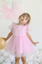 Baby Girl Girl Child Birthday Party Wedding Dress Balloon Collar Winged Tulle Tutu Tutu Lined - 9