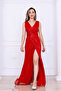 Sequin Fish Tail Evening Dress - Red