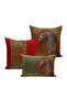Classic Horse Series Double Sided Digital Printed Set of 3 Throw Pillow Covers (Horse)