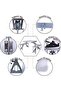 Folding Picnic Table, Aluminum Foldable Table, Camping Table with Seats and Umbrella Hole - 6