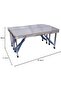 Folding Aluminum Picnic Table With 4 Seats, Silver - BD-ALU-TB - 4