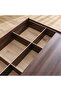 Gamorah 180X200 King Bed Set+1 Nightstand+Dresser/Mirror & Stool-Columbia Dark Brown - 6