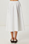 Lacing Detailed Flared Woven Skirt Lfg0042 White - 5