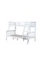 Derby 90x200/120x200 Solid Wood Twin Bunk Bed - White L210xW129xH163cm - 2