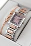 Steel Cord Steel Case Women Wrist Watch, 3 Atm Waterproof Silver-Rose Zmfer194 - 2