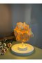 Set of 2 Butter Yellow-Eva Anemone Wireless Table Lamp - Bottom White & White Round Tray Set - 2