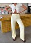 Yellow Wrinkle Seersucker Fabric Ultra Stretchy Trousers - 3