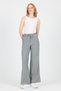 Gray Cotton Elastic Waist Wide Leg/Loose Leg Trousers 4754A - 7