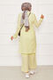 Half Zipper Detailed Double Suit Yellow - 5