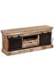 TV Cabinet with 2 Sliding Doors Solid Mango Wood 110x30x45 cm - 6