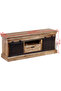 TV Cabinet with 2 Sliding Doors Solid Mango Wood 110x30x45 cm - 3