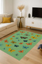 Mosso Colorful Butterflies Patterned Woven Base Modern Decorative Carpet Mosso136 - 6