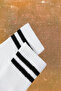 6 Pairs Long Men's Sports Tennis Socks Plain Striped Patterned Sports Socks - 4
