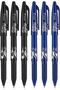 FriXion Ball 0.7mm Erasable Gel Pens, Fine Point (Black/Blue, 6 Pack)