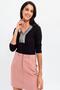 Women's Black V-Neck Long Sleeve Sequin Detailed Regular Cut Standard Length Blouse - 5