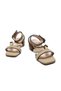 Florante Beige Suede Women's Shoes with Ankle Strap Detail, Pack of Block Heel - 8