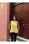 Yellow Lined Pleated Sleeveless Blouse - 5