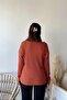 Women's Brick Soft Texture, Buttoned Crew Neck, Regular Cut Knit Sweater, Blouse - 4