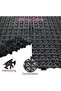FengWu 12 Pack 12" Interlocking Rubber Bathroom Flooring Tiles Non-Slip Pool Mat Splicing Shower Mat - 7