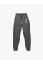 Cotton Print Detailed Hooded Jogger Sweatpants