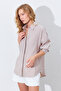Modal Fabric, Straight Cut, and Long Sleeve Shirt. Comfortable Fit - Soil |   Mkes168262-1 - 2