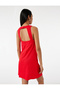Back Cutout Sleeveless Crew Neck Linen Mini Dress - 3