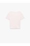 Slim Fit Short Sleeve Ruched Cotton V Neck T-Shirt - 4