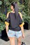Women's Black Off Shoulder Short Sleeve, Loose Linen Blouse - 6