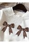 Girls' Leopard Print Bow Printed T-Shirt - 2