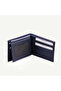 Genuine Leather Navy Blue Men's Wallet – Slim and Modern Card Holder Designyslaf0003-Dark Blue Leather