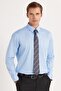 Men's Slim Fit Premium Lycra Cotton Satin Blue Shirt
