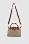 Neylo Zipper and Magnet Closure Parachute Fabric Cross Strap Handbag Khaki Tan - 6