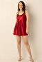 Thin Strap Mini Satin Nightgown-336