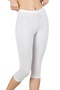 Not Burning Sweat - Moisture Absorbent Lycra Below Knee Capri Leggings under Skirt Leggings - No Trace Elastic - 2