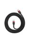 Charging Cable, Baseus, Type C - Type C, 60W, fast charging, 2m, Black/Red - 4