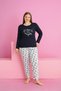 Plus Size Suede Pajama Set