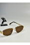 Seli̇n Gold Sunglasses Brown Organic Glass Leopard Handle 50-16-140 Ekartman - 2