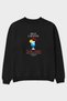 Blue Lagoon Front Printed Black Oversize Sweatshirt Men Women Unisex