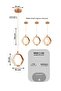 مصباح LED حديث معلق 9892 - 7 وات، 3 أوضاع إضاءة، قاعدة 10 سم، سلك قابل للتعديل 180 سم - 4