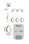 مصباح LED حديث معلق 9894 - 7 وات، 3 أوضاع إضاءة، قاعدة 10 سم، سلك قابل للتعديل 180 سم - 4
