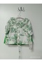 Floral Ruffle Collar Waist Tightening Shirt and Belted Pocket Shorts