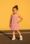 Lupinn Fashion Girl's Pink Strap Flower Pattern Summer Dress - 3